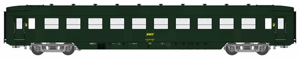 REE Modeles VB-133 - French Wagon DEV AO U46 B10 Green 301 of the SNCF